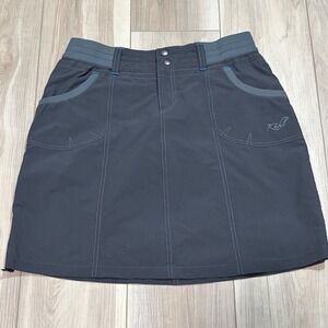 Kuhl Mova Skort Womens 6 Charcoal Gray Hiking Outdoor Active Skirt with Shorts
